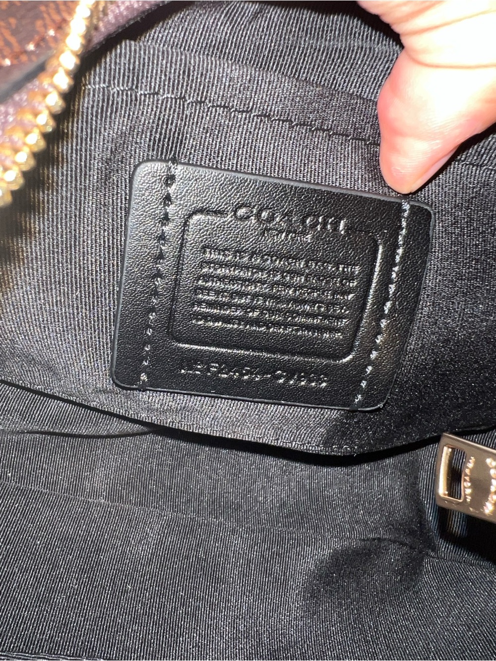 Coach Mini Shoulder Bag in Brown with Gold Hardware - Picture 3 of 3